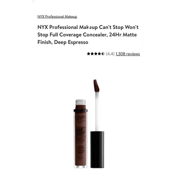 NYX PROFESSIONAL MAKEUP Can't Stop Won't Stop Contour Concealer 24h Full Cove... - Picture 2 of 9